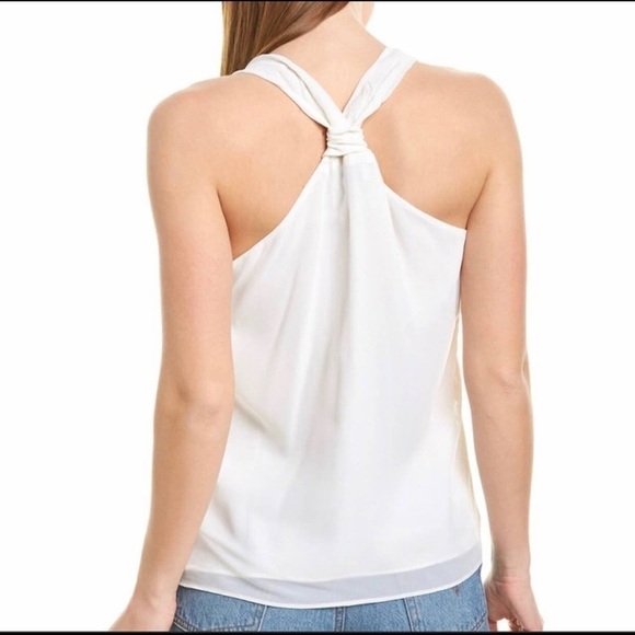 Greylin Ivory Beaded Racerback Tank Top Lined Sz M - Picture 3 of 5